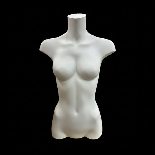 Headless Female Torso Mannequin - No Arms (White)