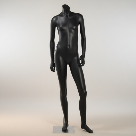 Headless YAG Girl Mannequin – RAL 7043 (Dark Grey)