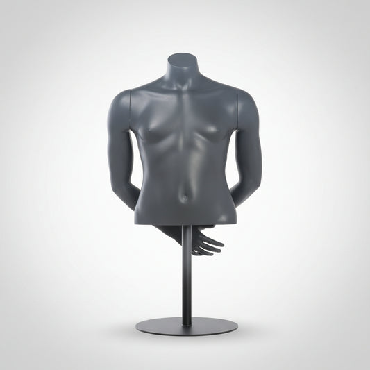 Youth Bust Mannequin – RAL 7046 (Light Grey)