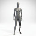 Female Blade Runner Mannequin (Paralympic Style) - Light Grey (7046)