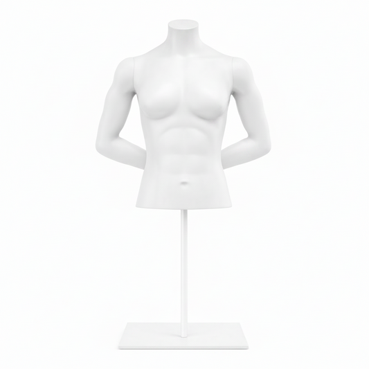 Headless Female Torso Mannequin - Hands on Hips (White)