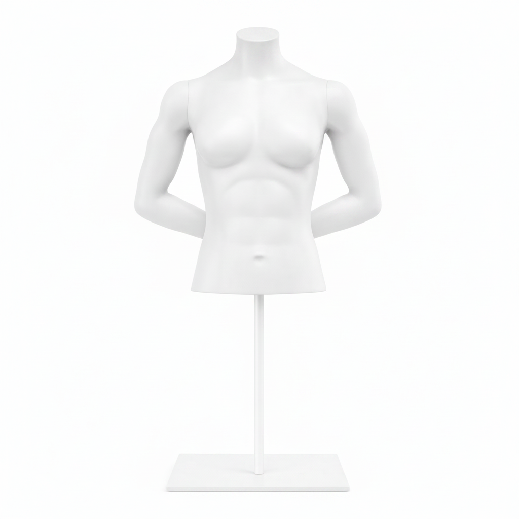 Headless Female Torso Mannequin - Hands on Hips (White)